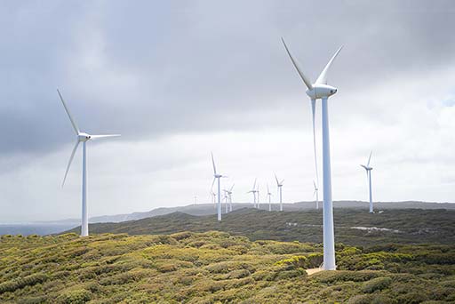 Zdjęcie turbin wiatrowych